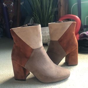 Ankle boots, size 8.5, tan/brown